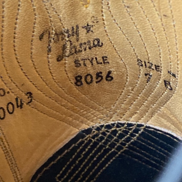 Tony Lama Men’s Gray Western Cowboy Boots Size 7 B Style 8086 - Picture 16 of 16